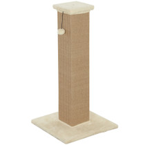 Grebalica za mačke s loptom 41 × 41 × 81 cm, bež