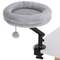 Krevet za mačke za radni stol, okretni 360°, 35 × 35 × 48 cm, siva