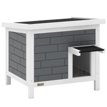 Kućica za mačke za vanjski prostor 61 × 51 × 53,5 cm, siva