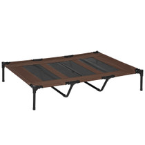 Sklopivi krevet za pse 122 × 92 × 23 cm, boja kafe i crna