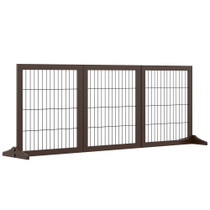 Slobodnostojeća ograda za pse s 3 panela 185 × 36 × 71 cm, smeđa