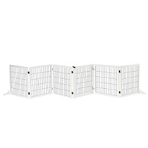 Sklopiva drvena ograda za pse 432 × 36 × 70 cm, bijela