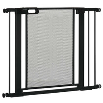 Zaštitna ograda za pse za vrata i stepenice 75–103 × 76 cm, crna