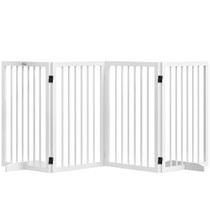 Sklopiva ograda za pse s 4 panela 206 × 35,5 × 76 cm, bijela