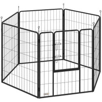 Sklopiva ograda za pse od 6 panela 80 × 100 cm, crna