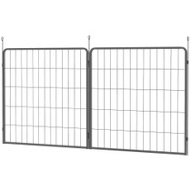 Set od 2 dodatna panela za ogradu za štenad 80 × 80 cm, crni