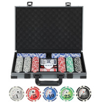 Poker set u koferu s 400 žetona, 2 špila karata i podlogom, sivi