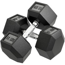 Set šestougaonih bučica 2 × 17,5 kg, crne