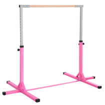 Dječija gimnastička preča podesive visine, roze