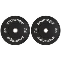 Set gumenih tegova 2 × 10 kg za olimpijsku šipku, crni