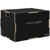 Pliometrijska kutija za skokove 76 × 61 × 51 cm, crna