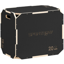 Plyo boks 3 u 1 s tri visine skoka, crni