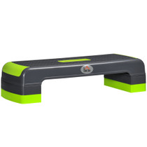 Stepper za aerobik podesive visine 10, 15 i 20 cm, siva i zelena