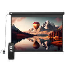 Motorizirano platno za projektor 84", 4:3, 171 × 130 cm, crno