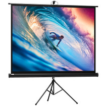 Platno za projektor 4:3, 171 × 131 cm, s podesivom visinom, crno