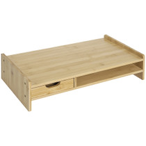 Stalak za monitor s ladicom 49 × 25,5 × 11,5 cm, prirodna boja