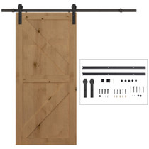 Set okova za klizna vrata do 90 kg, šina 200 cm, crni