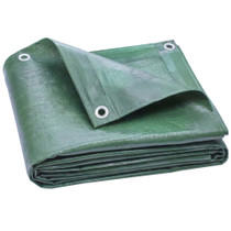 Cerada vodootporna 4 × 6 m, 90 g/m², s 20 ojačanih rupa, zelena
