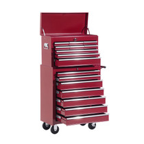 Kolica za alat sa 16 ladica 61,5 × 33 × 113 cm, crvena