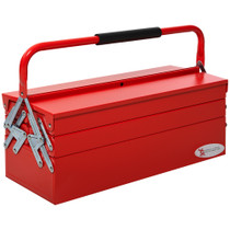 Kofer za alat s 5 pregrada na rasklapanje 56 × 20 × 41 cm, crveni