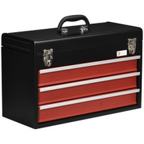 Kutija za alat s 3 ladice 51 × 22 × 32 cm, crno-crvena