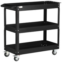 Kolica za alat s 3 police 83 × 35,3 × 76 cm, crna