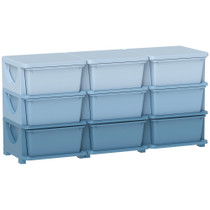 Kutija za igračke s 9 ladica 113 × 37 × 56,5 cm, plava