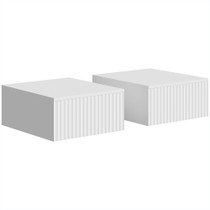 Set od 2 viseća noćna stolića s ladicom 40 × 35 × 17 cm, bijeli