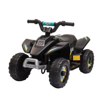 Dječiji električni quad 6 V, naprijed i nazad, za uzrast 18–36 mjeseci, crni