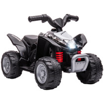 Dječiji električni quad s LED farom i trubom, za uzrast 1,5–3 godine, crni