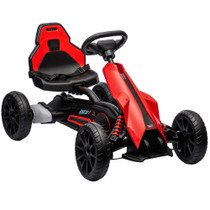 Dječiji električni go-kart s dvije brzine do 5 km/h, crveni