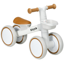 Bicikl bez pedala za djecu od 1 do 3 godine, podesivo sjedište, smeđi/bijeli