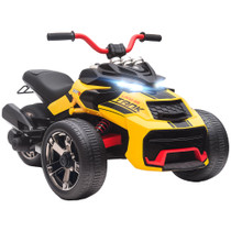 Dječiji električni quad s MP3 playerom i LED svjetlima, 3–8 godina, žuti