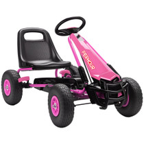 Dječiji go-kart na pedale s podesivim sjedištem, roza