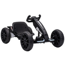 Dječiji električni go-kart 12V s 2 motora i podesivim sjedištem, crni