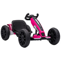 Dječiji električni go-kart 12V s 2 motora i LED farovima, roza