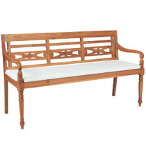 Batavia klupa s jastucima 150 cm tikovina Batavia klupa s jastucima 150 cm tikovina