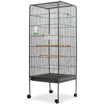 Kavez za ptice crni 54 x 54 x 146 cm čelični Kavez za ptice crni 54 x 54 x 146 cm čelični