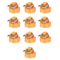 Trake za Vezanje Tereta 10 kom 1 Tona 6mx38mm Narančaste Trake za Vezanje Tereta 10 kom 1 Tona 6mx38mm Narančaste