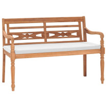 Batavia klupa s jastucima 120 cm tikovina Batavia klupa s jastucima 120 cm tikovina
