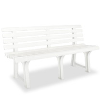 Vrtna klupa 145,5 cm plastična bijela Vrtna klupa 145,5 cm plastična bijela