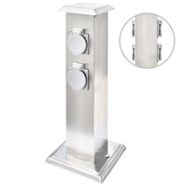 Vrtni stup s utičnicama,nehrđajući čelik