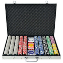 Set za Poker s 1000 Laserskih Žetona Aluminijum Set za Poker s 1000 Laserskih Žetona Aluminijum