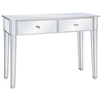 Zrcalni konzolni stol od MDF-a i stakla 106,5 x 38 x 76,5 cm Zrcalni konzolni stol od MDF-a i stakla 106,5 x 38 x 76,5 cm