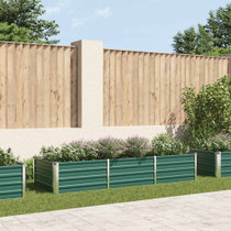 Vrtna sadilica od pocinčanog čelika 240 x 80 x 45 cm zelena