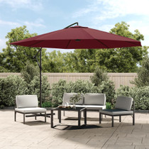 Konzolni suncobran s aluminijskom šipkom 350 cm bordo