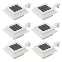 Vrtne solarne svjetiljke 6 kom LED kvadratne 12 cm bijele