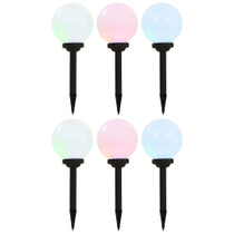 Vanjske solarne LED svjetiljke 6 kom kuglaste 20 cm RGB