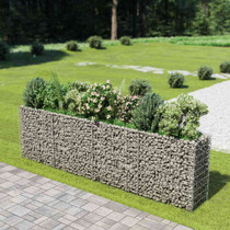 Gabionska sadilica od pocinčanog čelika 360 x 50 x 100 cm