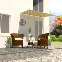 Tenda na uvlačenje 200 x 150 cm žuto-bijela